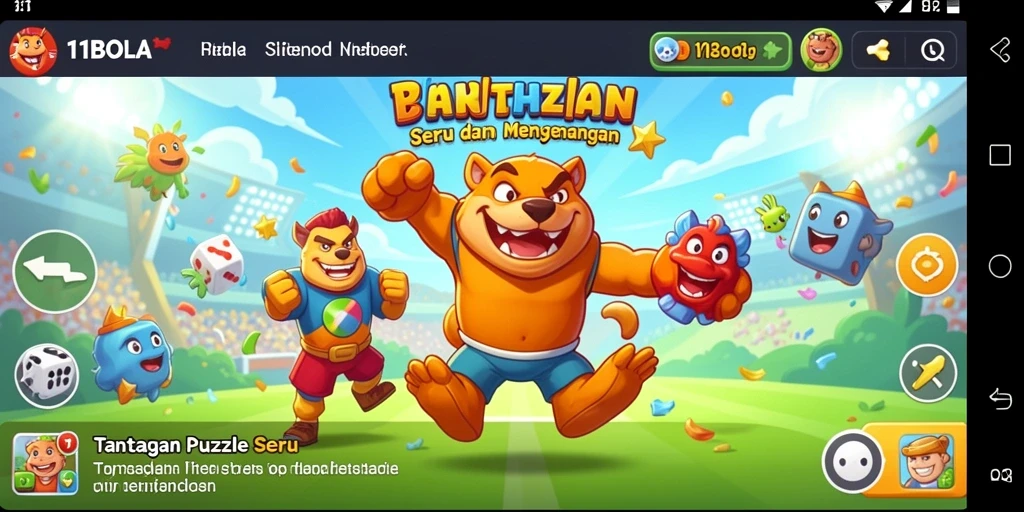 Screenshot gameplay 11BOLA menampilkan tantangan Puzzle yang seru.