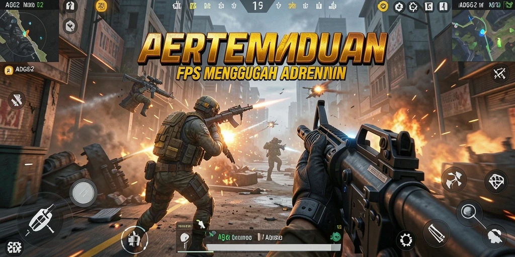 Screenshot menampilkan aksi gameplay yang seru dalam ADG62.