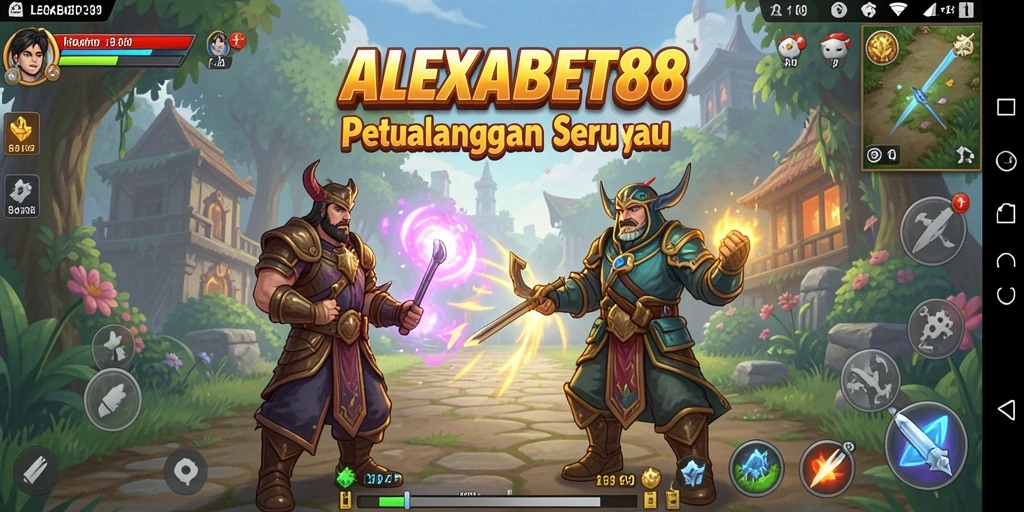 Tampilan gameplay ALEXABET88 dengan aksi petualangan yang mendebarkan.