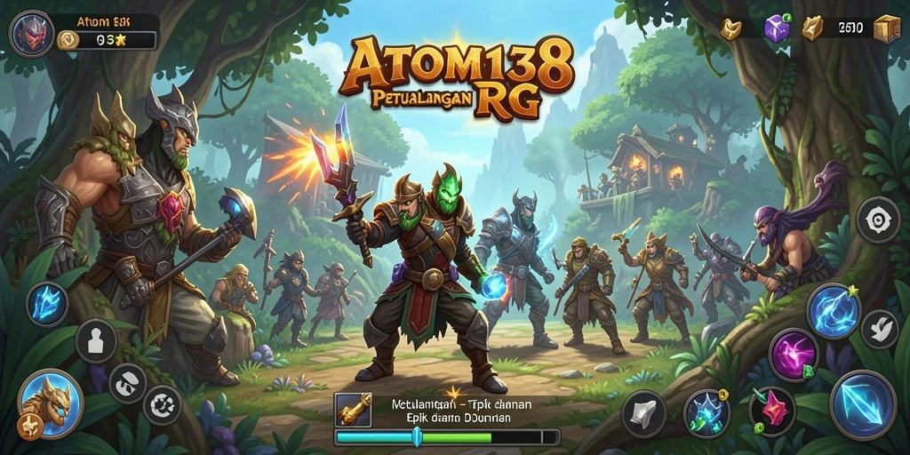 Gameplay RPG yang mendebarkan dalam ATOM138 menunjukkan aksi dan strategi.
