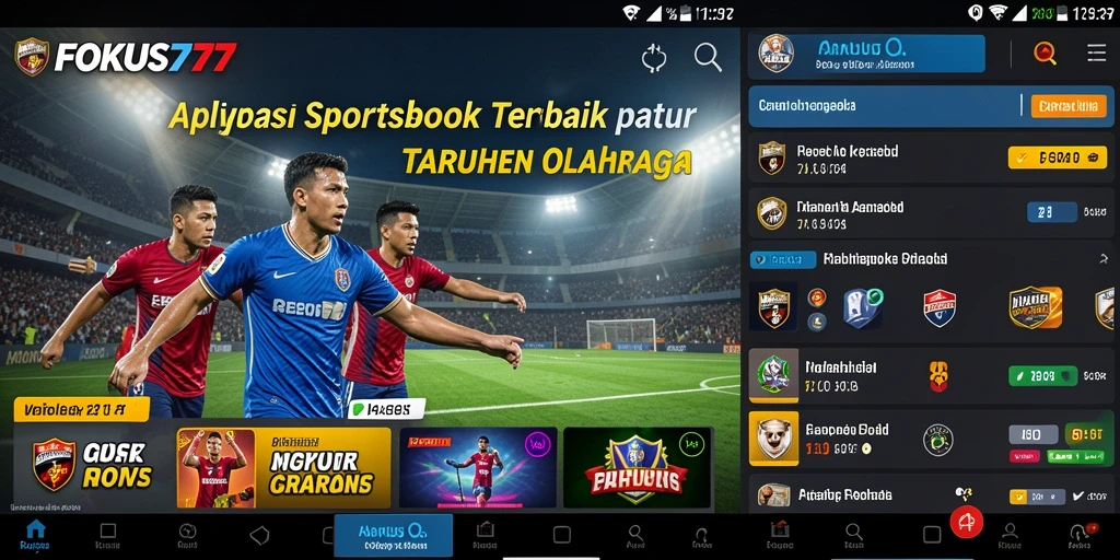Screenshot FOKUS777 menampilkan tampilan taruhan olahraga yang menarik.