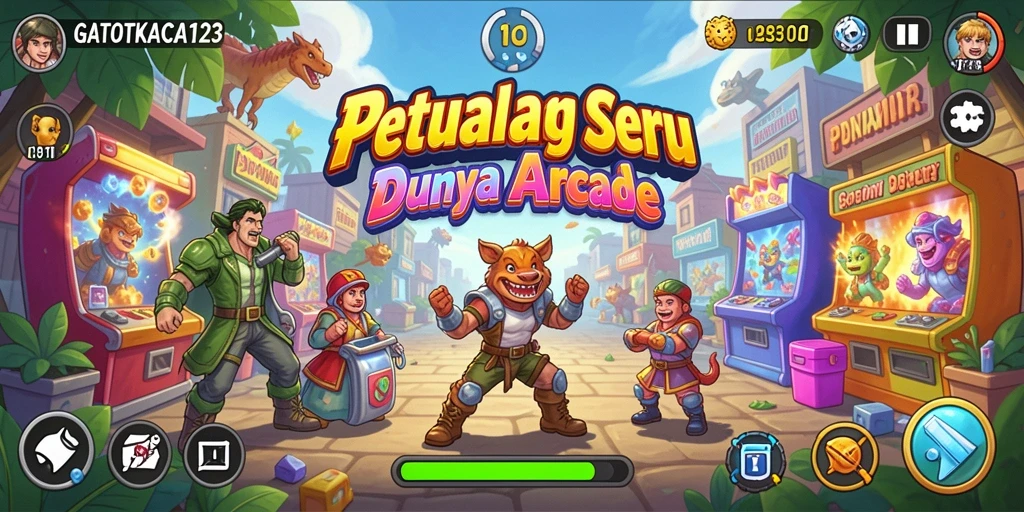 Tangkapan layar GATOTKACA123 menampilkan keseruan gameplay Arcade yang mendebarkan.