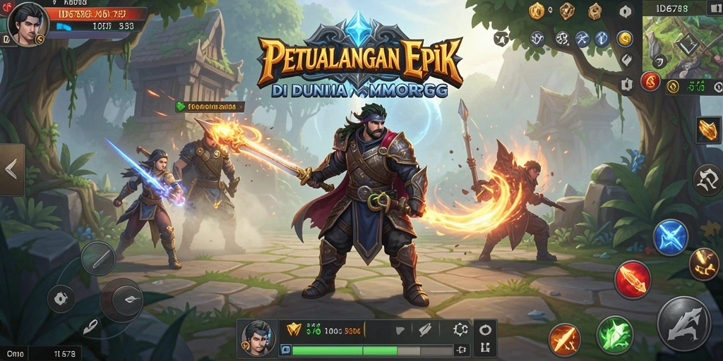 Screenshot ID678 menampilkan aksi seru di dalam dunia MMORPG.