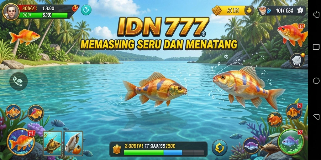 Tampilan gameplay IDN777 yang menakjubkan saat memancing di laut.