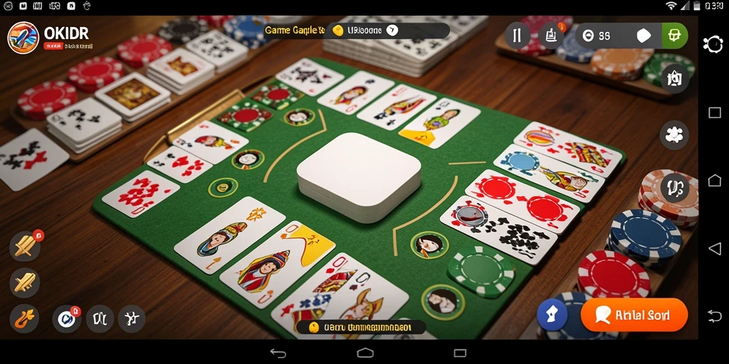 Tampilan gameplay OKIDR yang menarik saat bermain Gaple.
