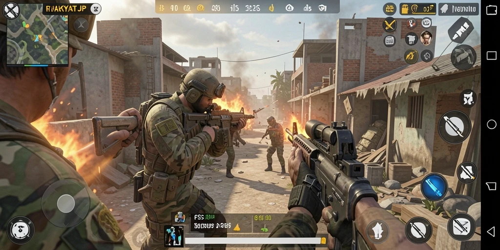 Tampilan gameplay seru dan penuh aksi di RAKYATJP.