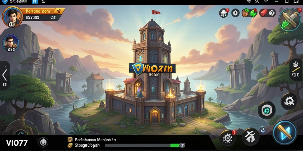 Gameplay Tower Defense menakjubkan dalam VIO77 dengan taktik menara yang cerdik.