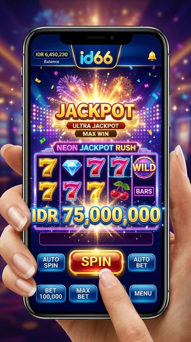 Tampilan utama aplikasi id66 dengan berbagai kategori aplikasi.